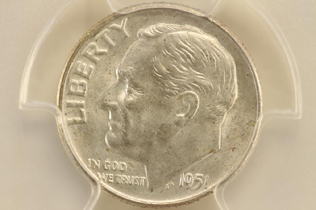 1951-D SILVER ROOSEVELT DIME PCGS MS65FB (1 of 3)