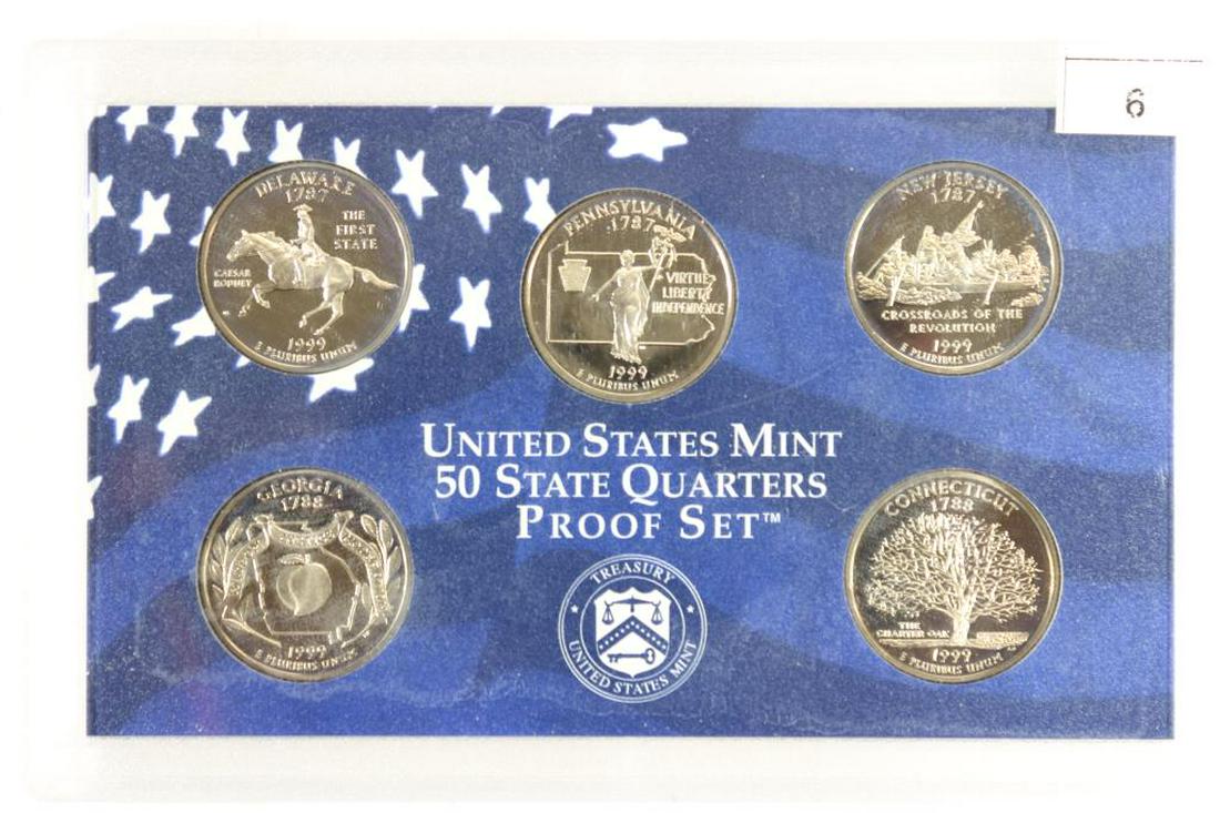 1999 US 50 STATE QUARTERS PROOF SET NO BOX (1 of 2)