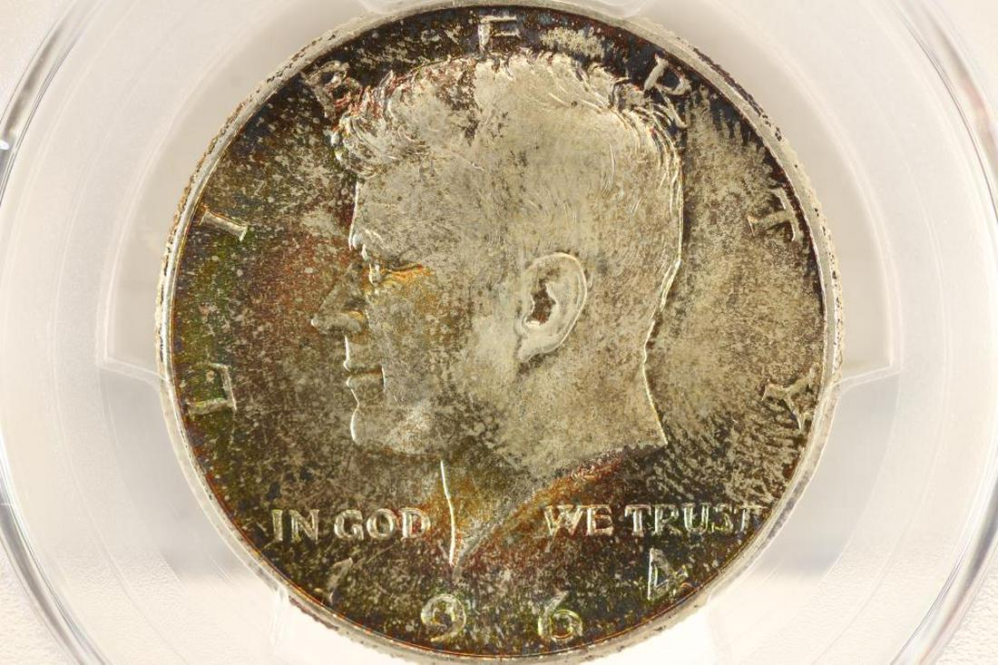 1964 90% SILVER KENNEDY HALF DOLLAR PCGS MS66 (1 of 3)