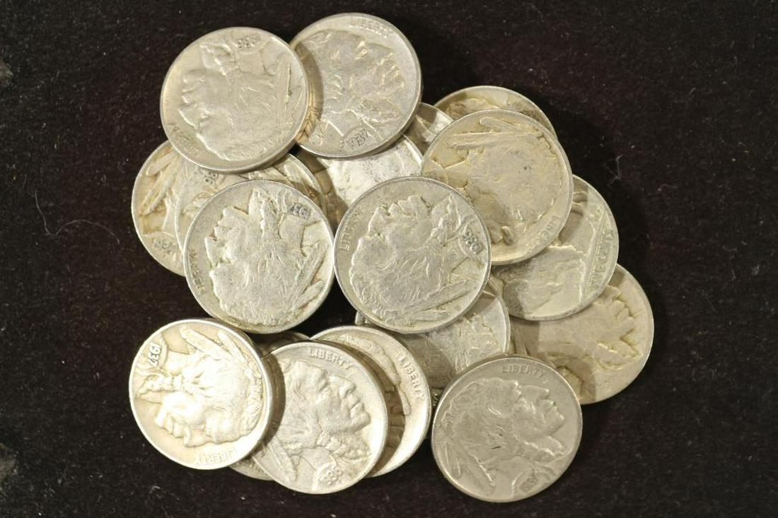 20 ASSORTED FULL DATE 1930'S BUFFALO NICKELS (1 of 1)