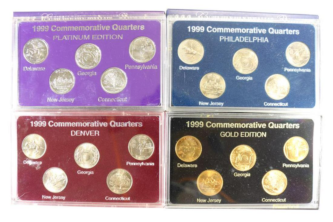 1999 US 50 STATE QUARTER SETS WITH BOXES (1 of 2)