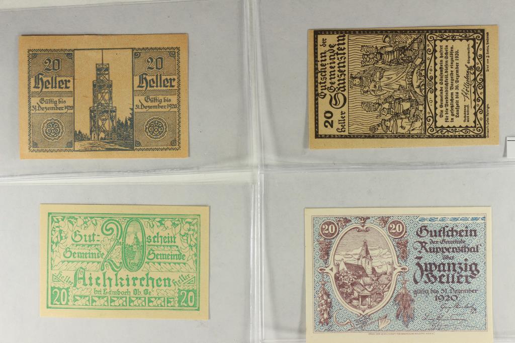 4 PIECES OF GERMAN NOTGELDS CRISP UNC 3-1920'S (1 of 2)