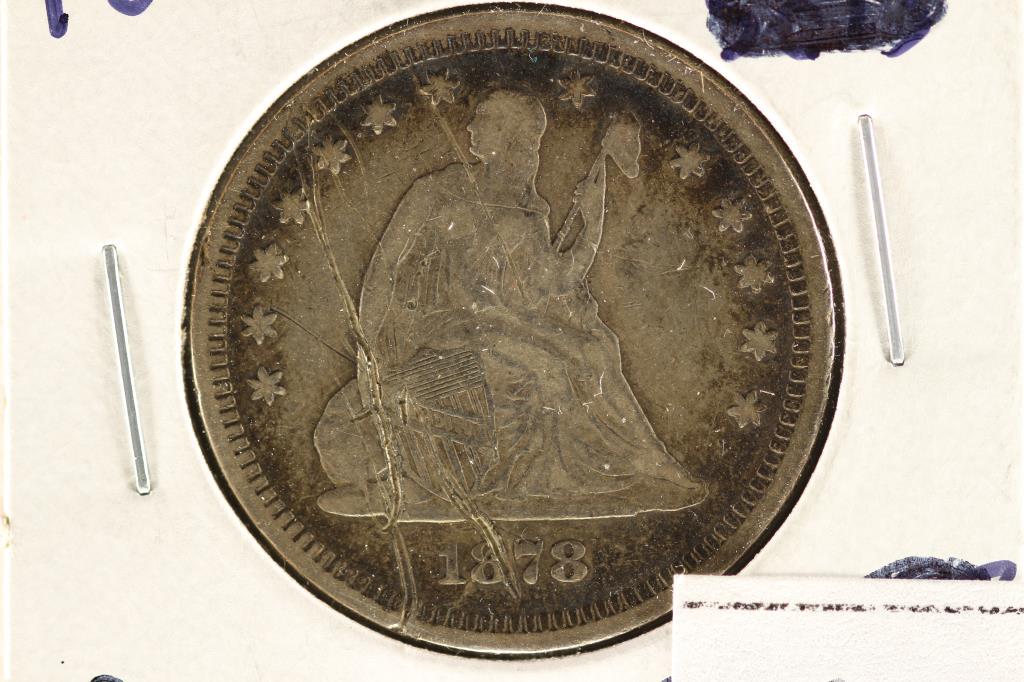 1878 SEATED LIBERTY QUARTER VERY FINE SCRATCHED (1 of 2)