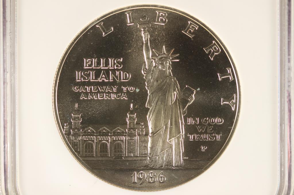 1986-P STATUE OF LIBERTY SILVER DOLLAR NGC MS69: SEE TITLE