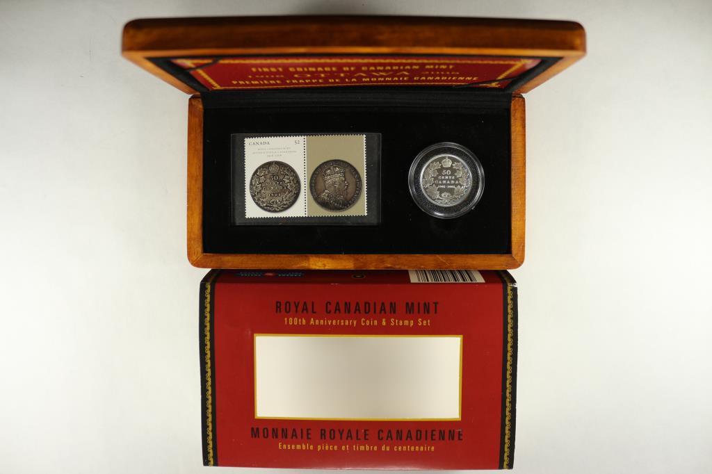 ROYAL CANADIAN MINT 100TH ANNIVERSARY COIN & STAMP (1 of 3)