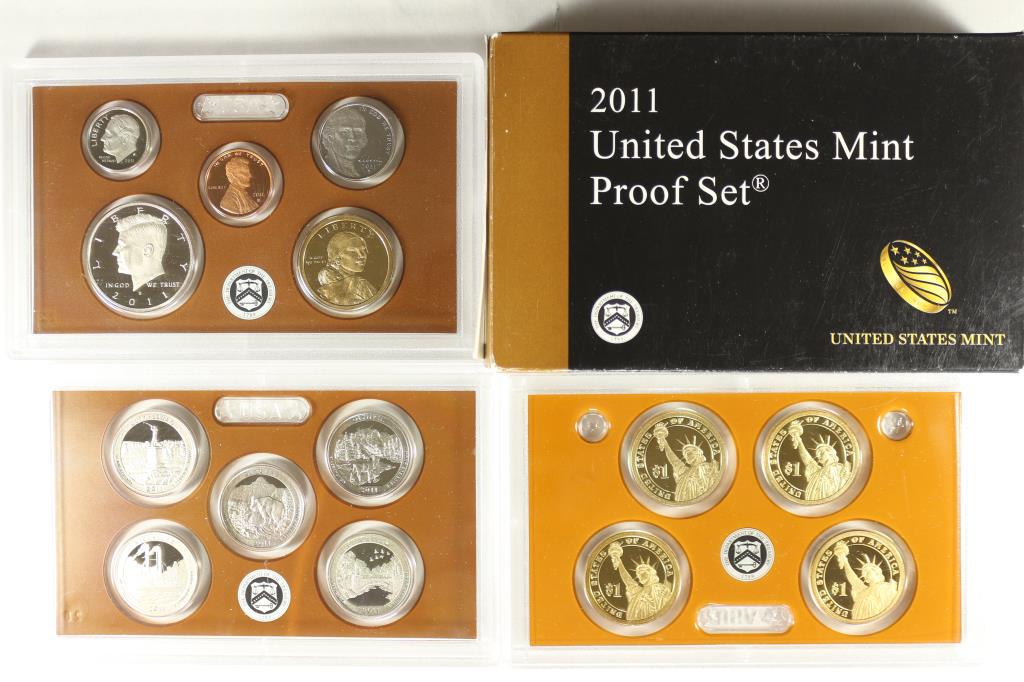 2011-S US PROOF SET (WITH BOX) 14 PIECES (1 of 2)