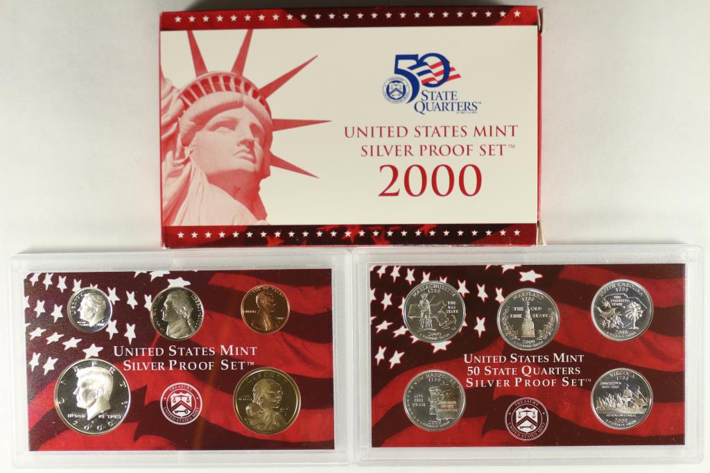 2000-S US SILVER PROOF SET (WITH BOX) (1 of 2)