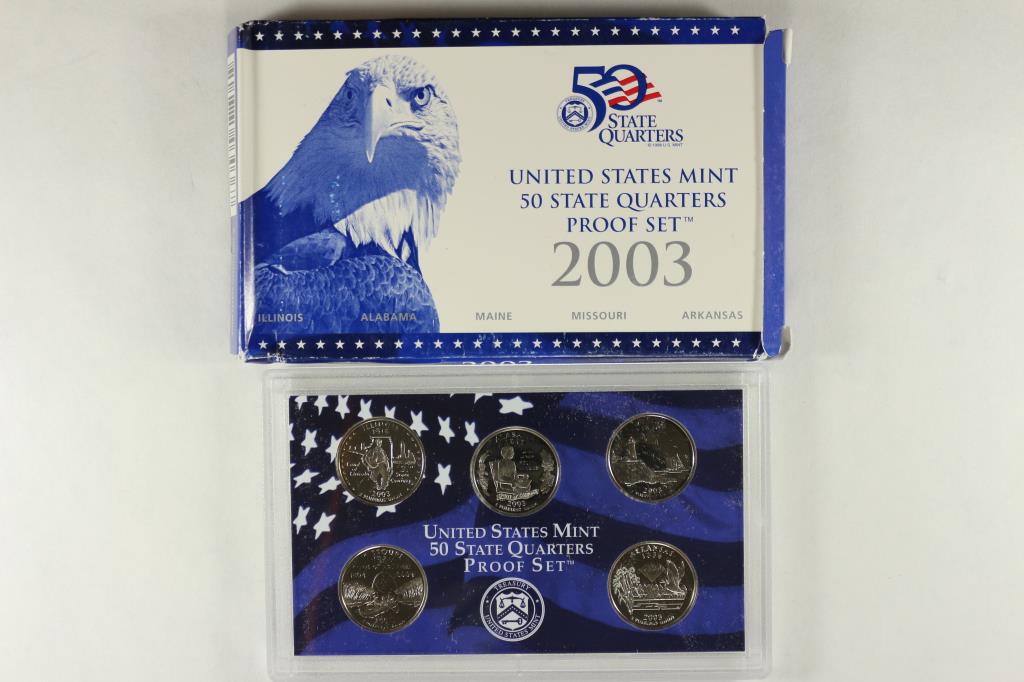 2003 US 50 STATE QUARTERS PROOF SET WITH BOX (1 of 2)