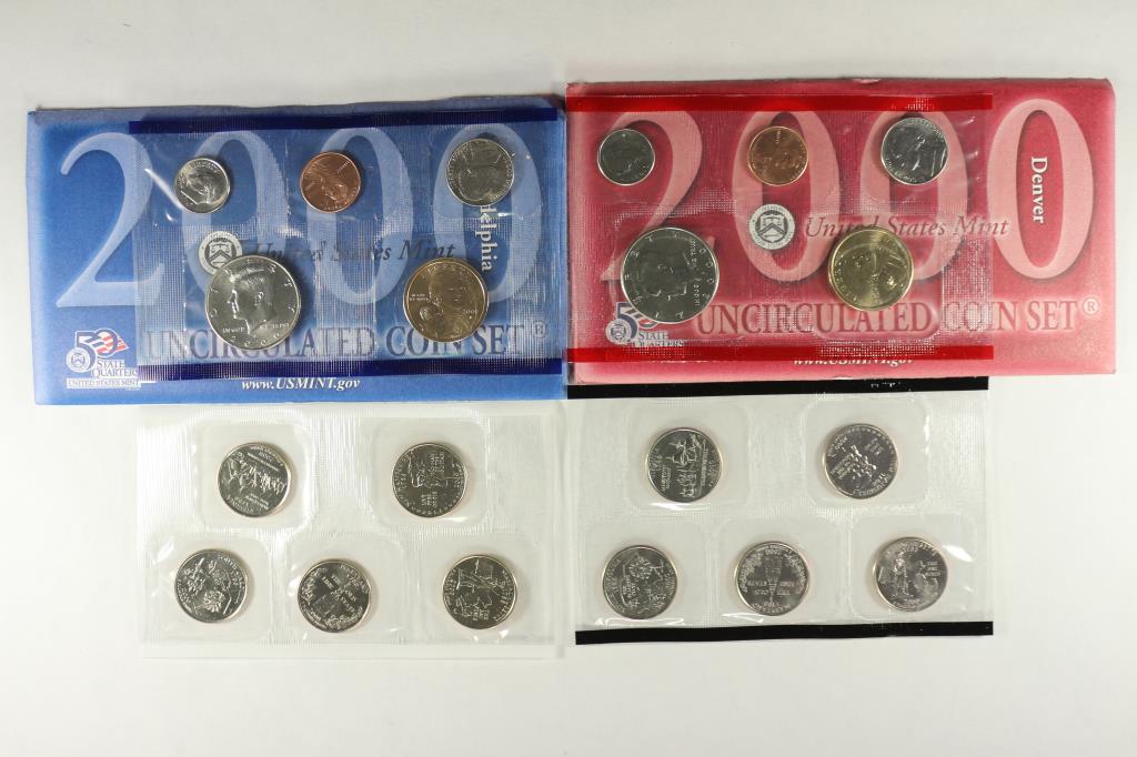 2000 US MINT SET (UNC) P/D (WITH ENVELOPE) (1 of 2)