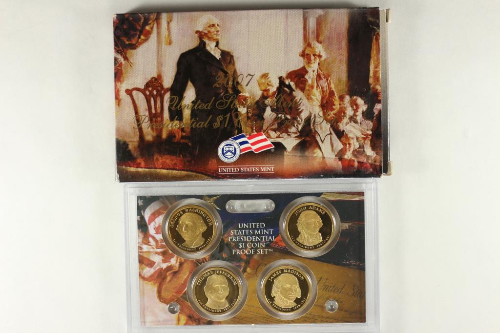 2007 PRESIDENTIAL DOLLAR PROOF SET WITH BOX (1 of 2)