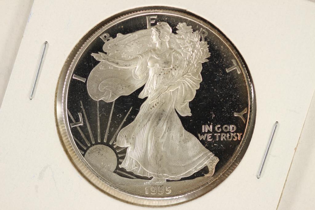 1995 AMERICAN SILVER EAGLE PROOF: SEE TITLE.