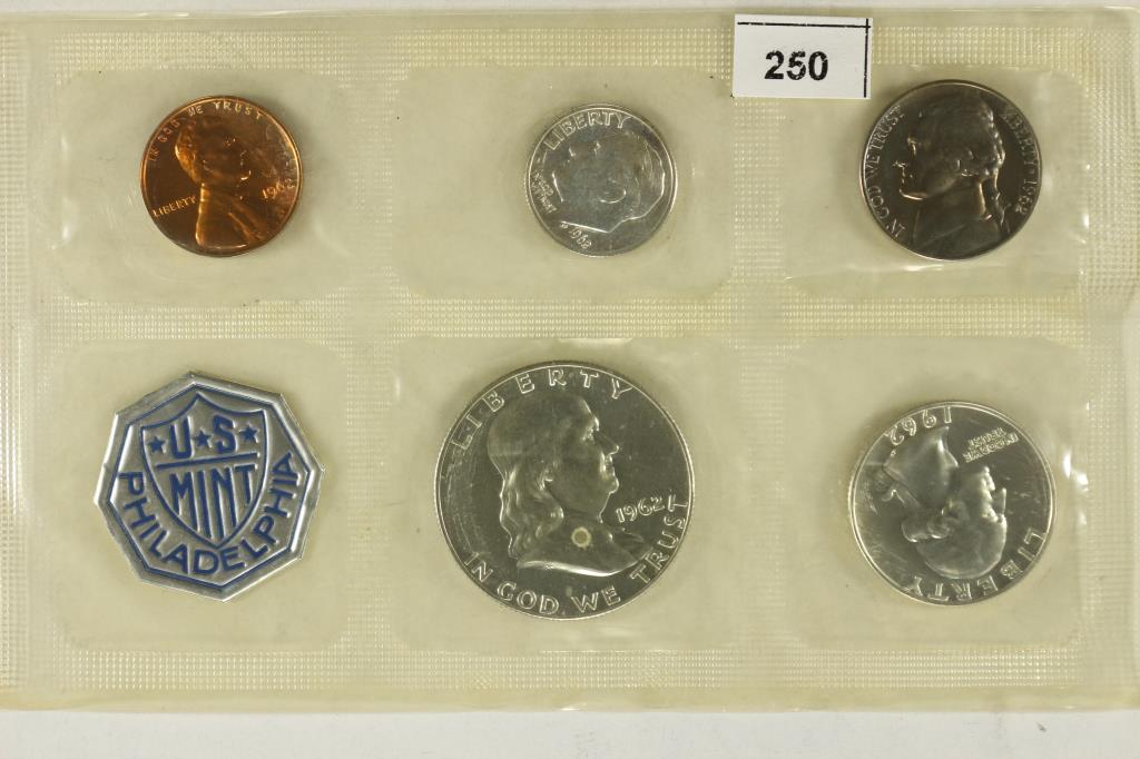 1962 US SILVER PROOF SET (WITHOUT ENVELOPE) (1 of 2)