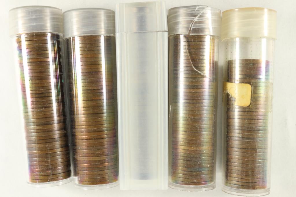 5 ROLLS OF CANADIAN CENTS 1948,49,50,51 & 52 (1 of 1)
