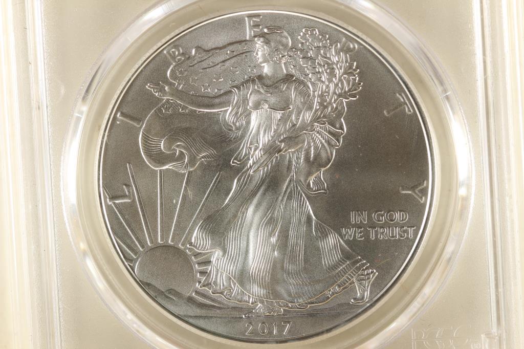 2017 (W) AMERICAN SILVER EAGLE PCGS MS70 STRUCK (1 of 3)