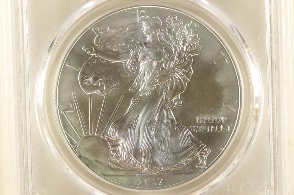 2017 AMERICAN SILVER EAGLE PCGS MS70 SIGNED BY (1 of 4)