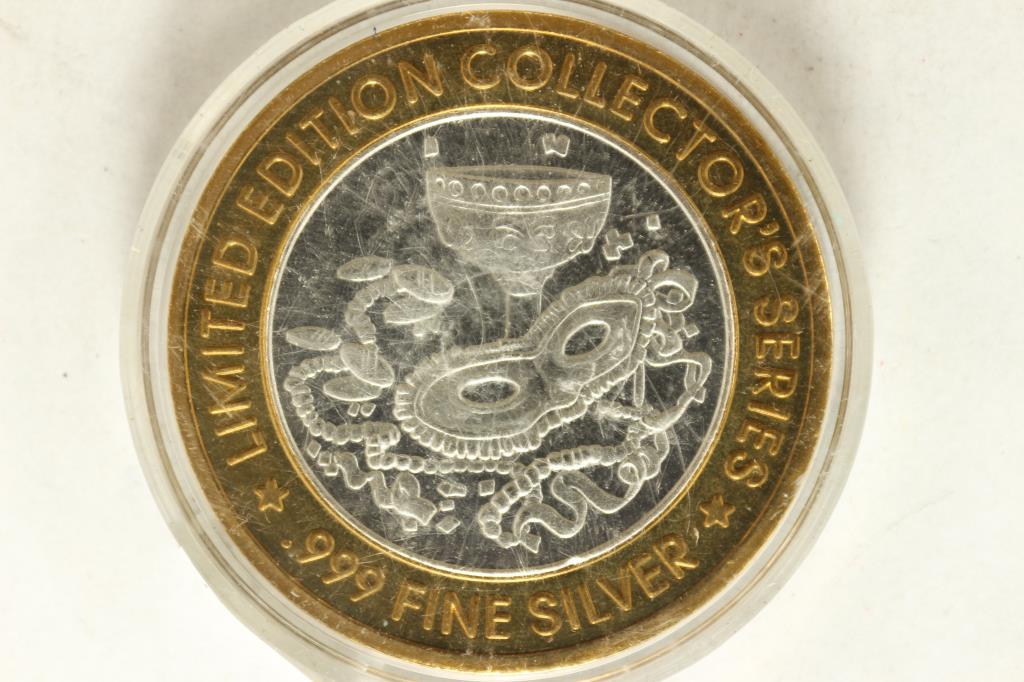 CASINO $10 SILVER TOKEN (UNC) HARRAH'S (1 of 2)