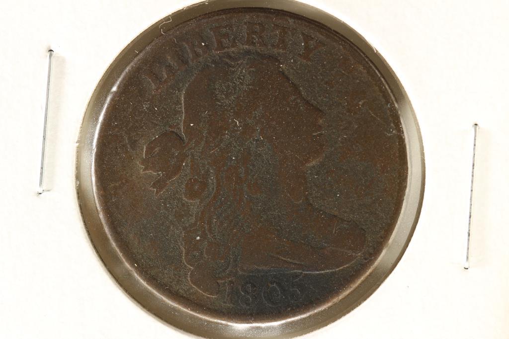 1805 US DRAPED BUST LARGE CENT (FINE) (1 of 2)