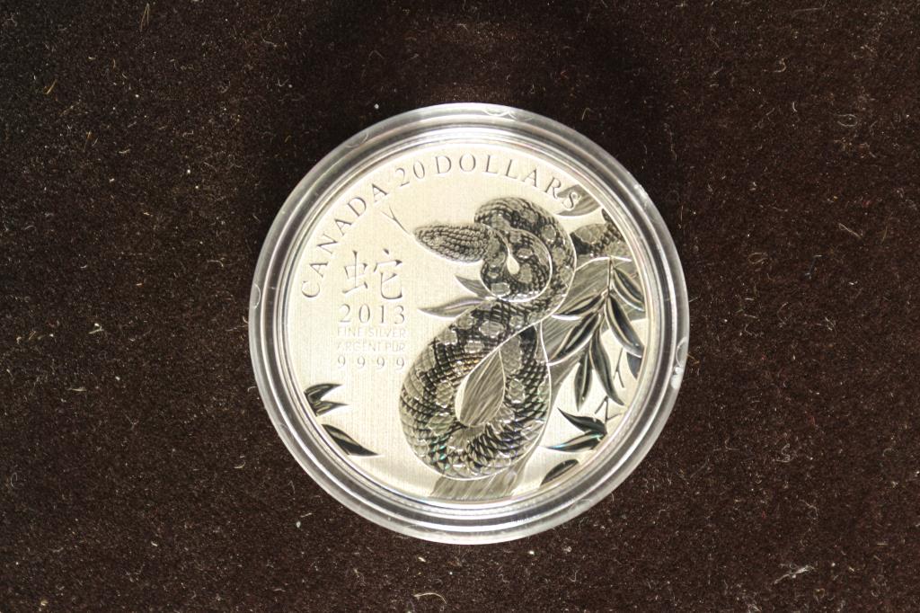 2013 CANADA $20 FINE SILVER COIN YEAR OF THE (1 of 3)