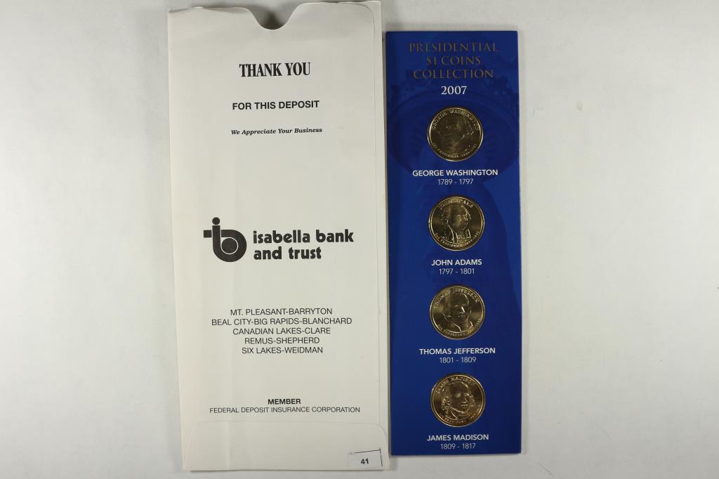 2007 PRESIDENTIAL DOLLAR COINS COLLECTION (1 of 2)