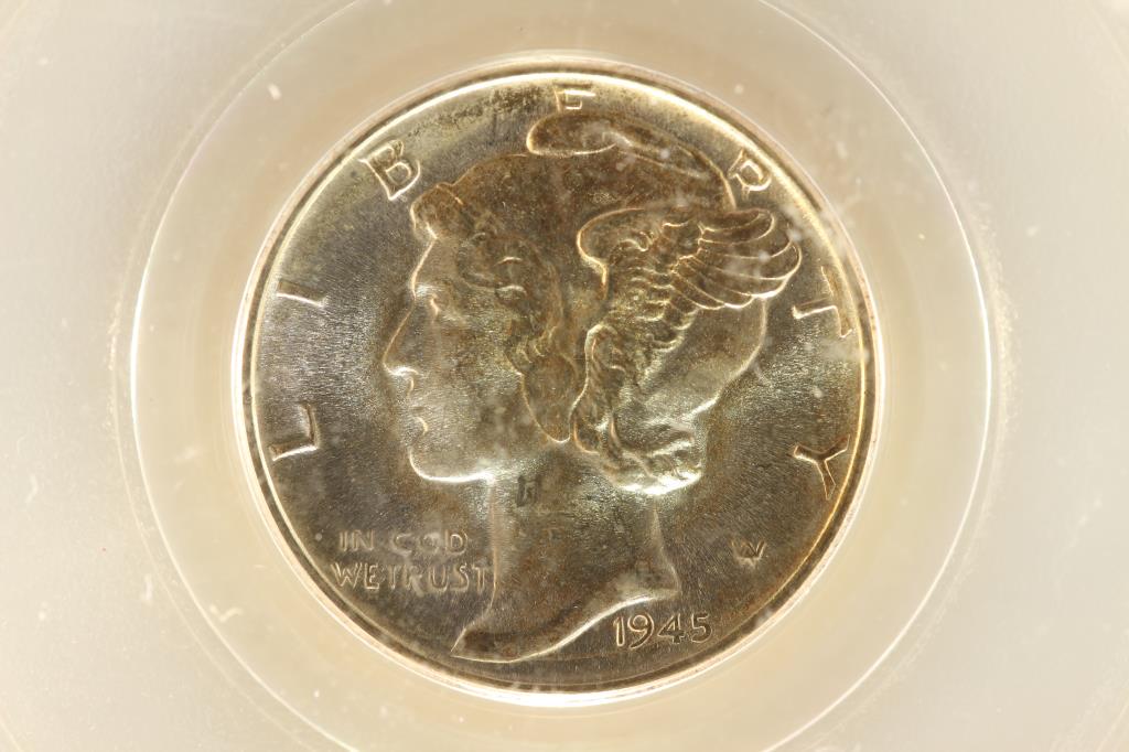 1945-S MERCURY DIME PCGS MS65 (1 of 3)
