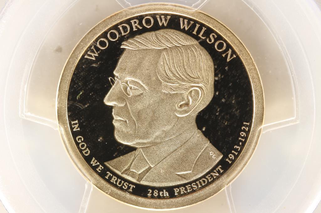 2013-S WOODROW WILSON PRESIDENTIAL DOLLAR: PCGS PR69 DCAM, FIRST STRIKE