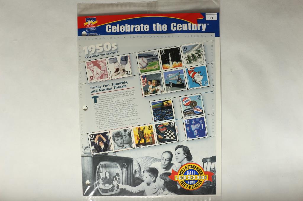1950'S CELEBRATE THE CENTURY 15-33 CENT MINT (1 of 2)