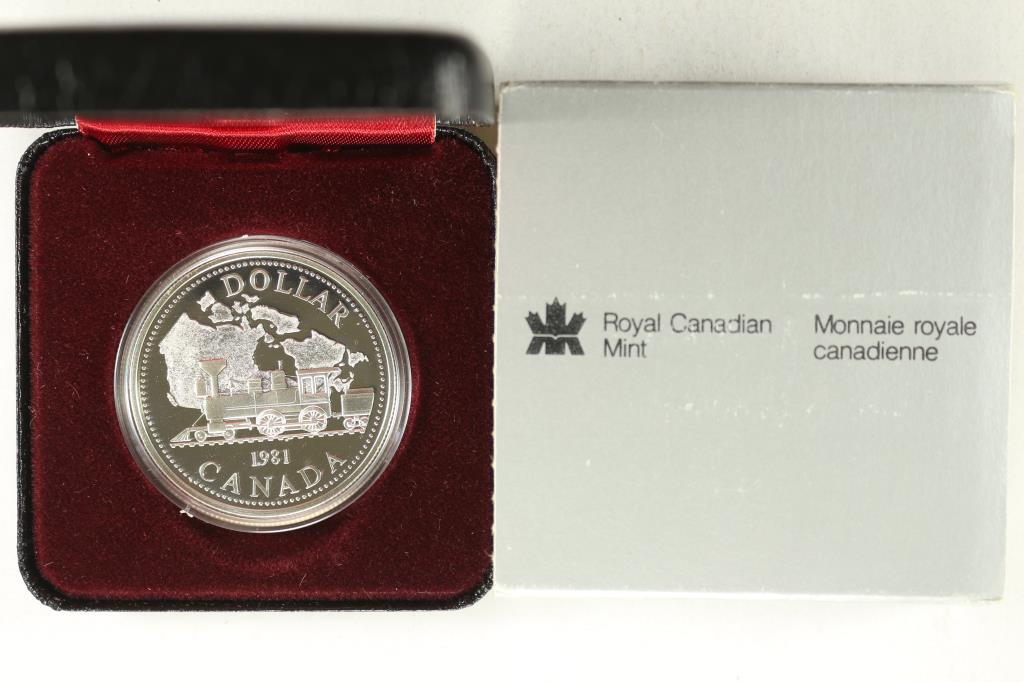 1981 CANADA LOCOMOTIVE PROOF SILVER DOLLAR (1 of 2)