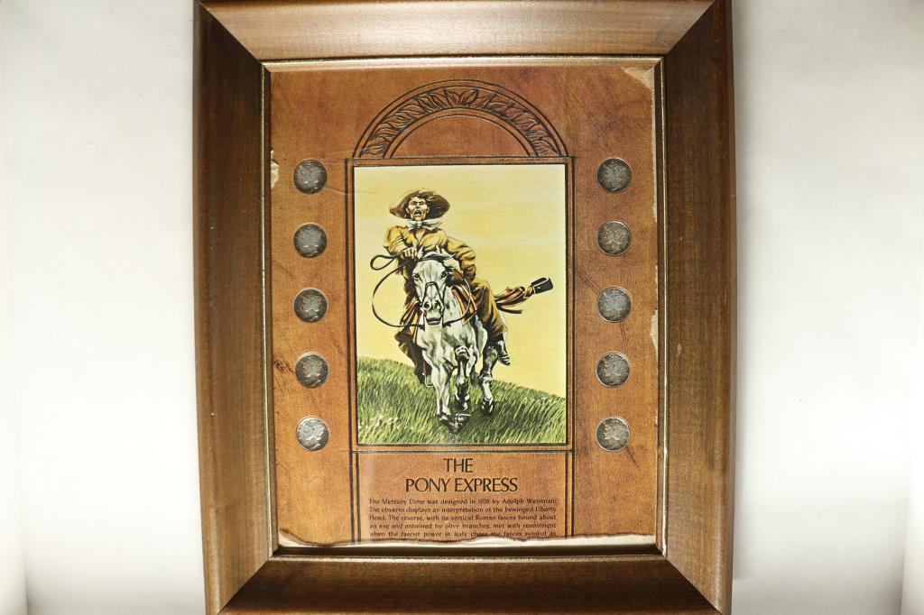 10 1/2'' X 12 1/4'' FRAMED "THE PONY EXPRESS" (1 of 2)
