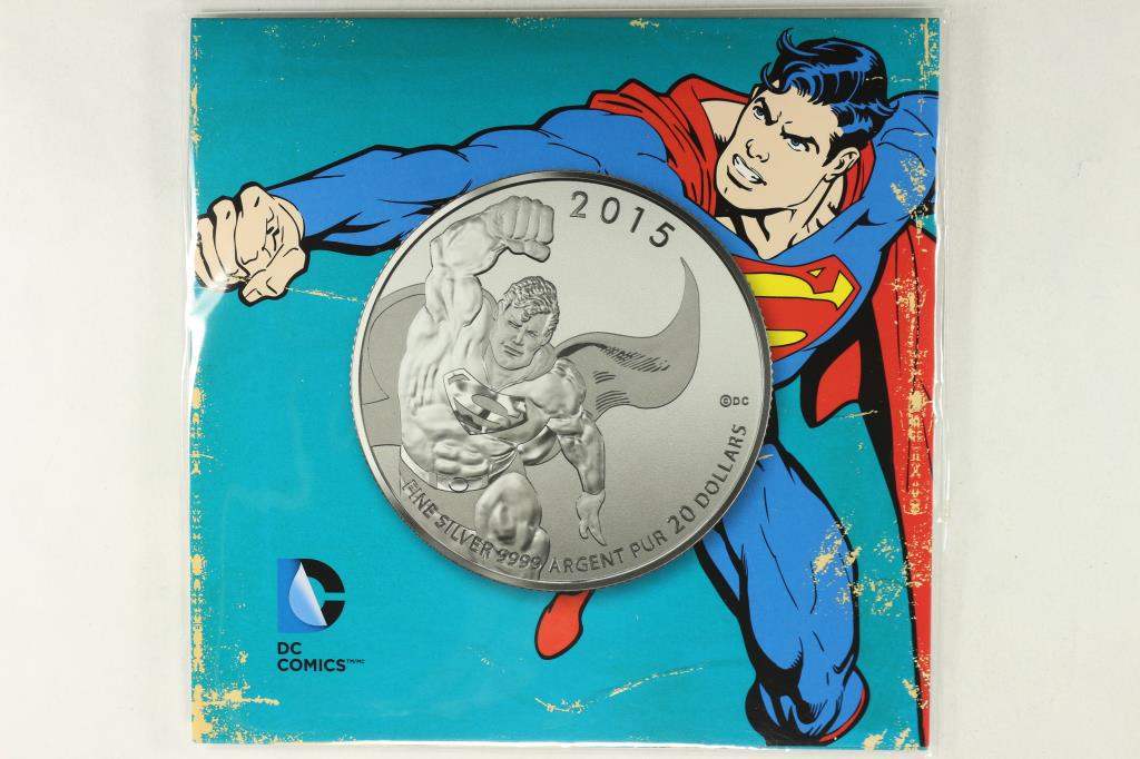 2015 CANADA SUPERMAN $20 FINE SILVER COIN (1 of 2)