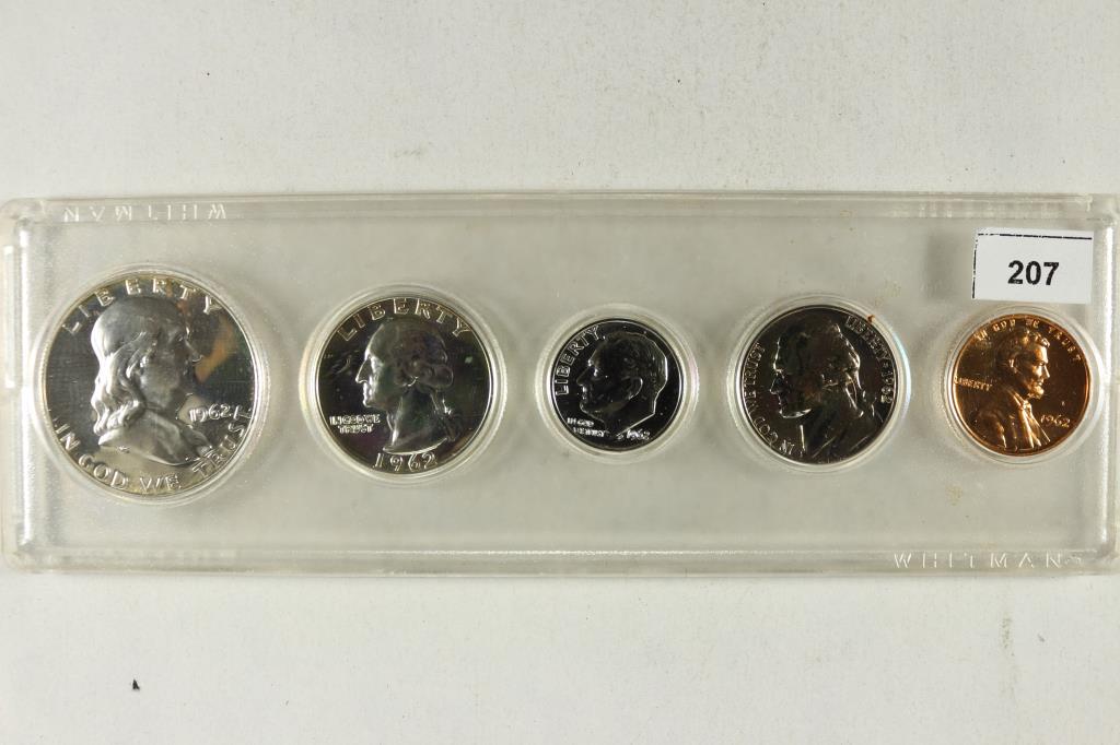 1962 US SILVER PROOF SET IN PLASTIC CASE (1 of 2)