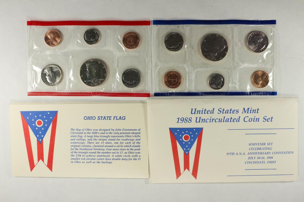 SOUVENIR SET US MINT 1988 UNC SET CELEBRATING 97TH (1 of 2)