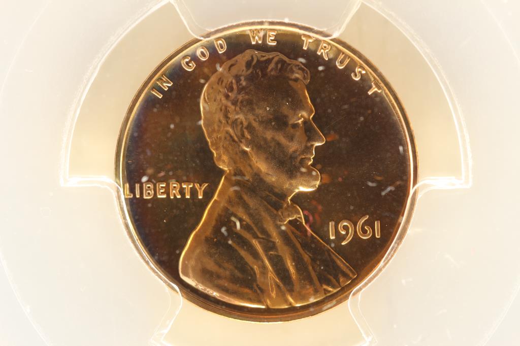 1961 LINCOLN CENT PCGS PR67RD (1 of 3)