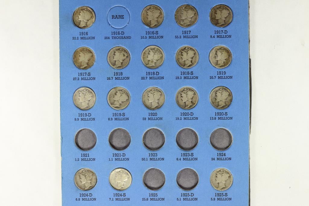 17 ASSORTED 1916-1925 MERCURY DIMES AS SHOWN (1 of 1)