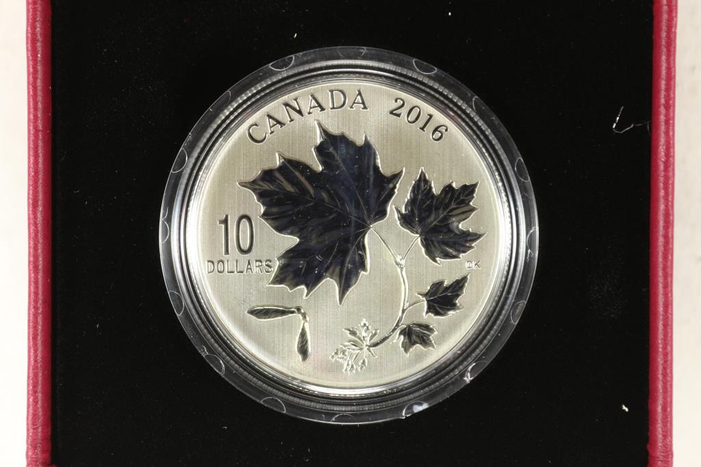 2016 CANADA $10 FINE SILVER COIN MAPLE LEAVES (1 of 3)