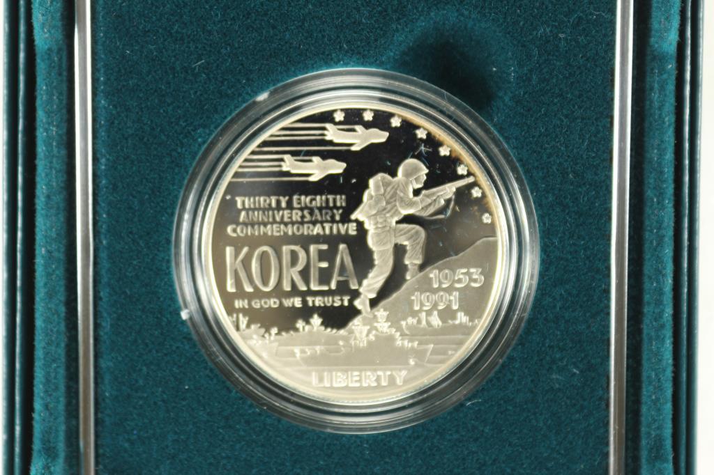 1991 KOREAN WAR MEMORIAL PROOF SILVER DOLLAR (1 of 3)