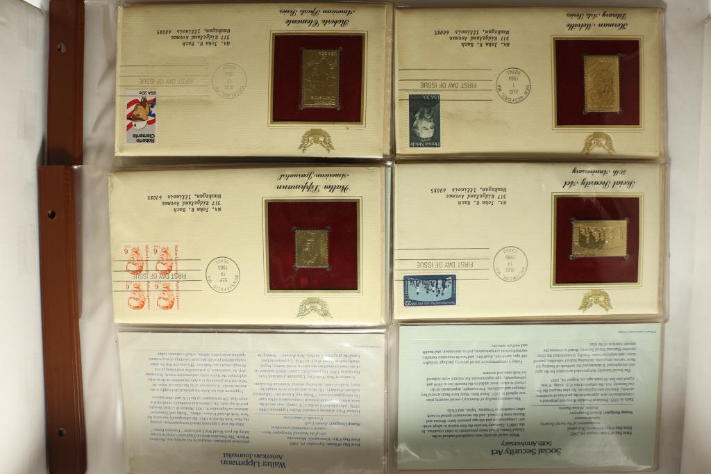 8 ASSORTED 1ST DAY ISSUE ENVELOPES WITH GOLD (1 of 2)