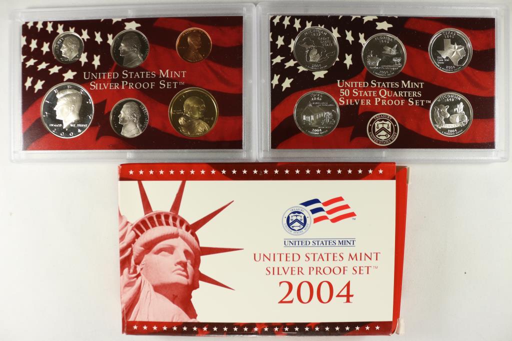 2004 US SILVER PROOF SET (WITH BOX) (1 of 2)