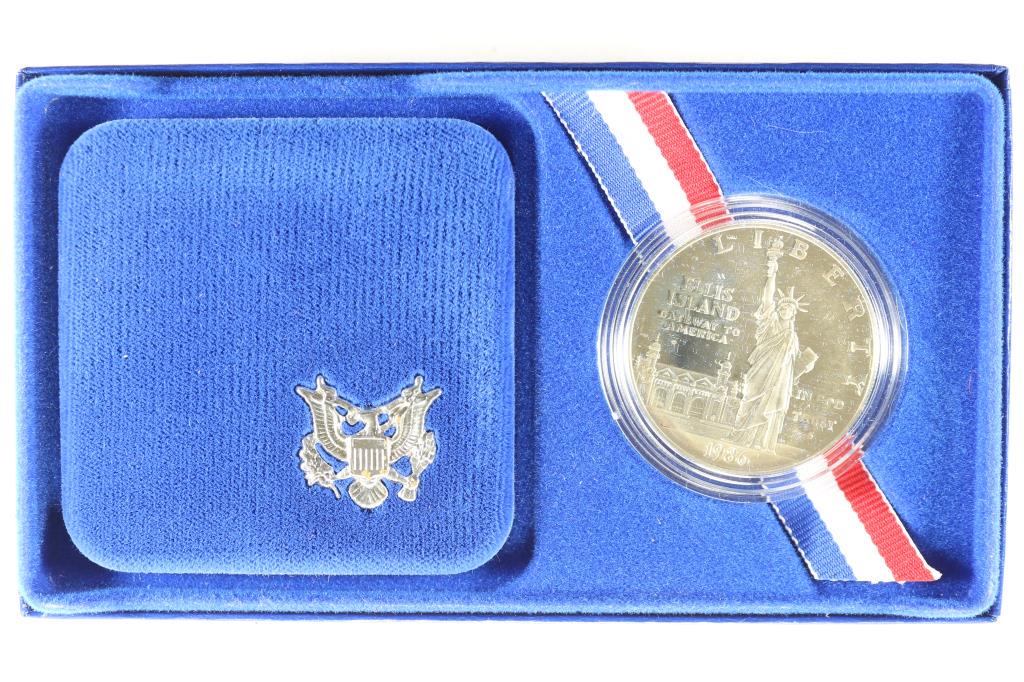 1986 STATUE OF LIBERTY PROOF SILVER DOLLAR: ORIGINAL US MINT PACKAGING