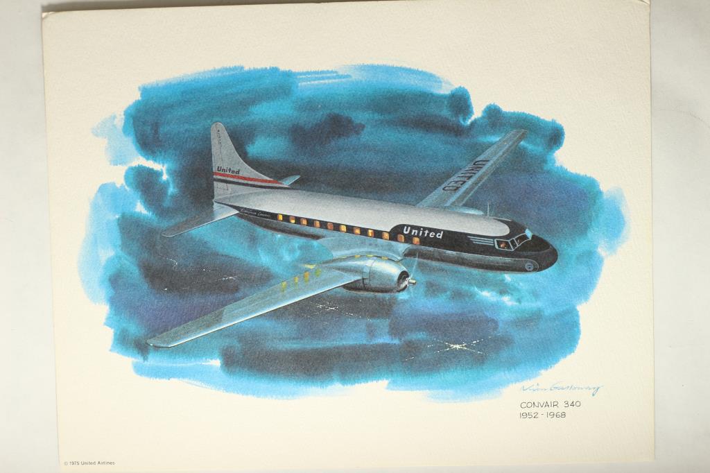 8 1/2'' X 11'' FRAMEABLE CONVAIR 340 1952-1968 (1 of 2)