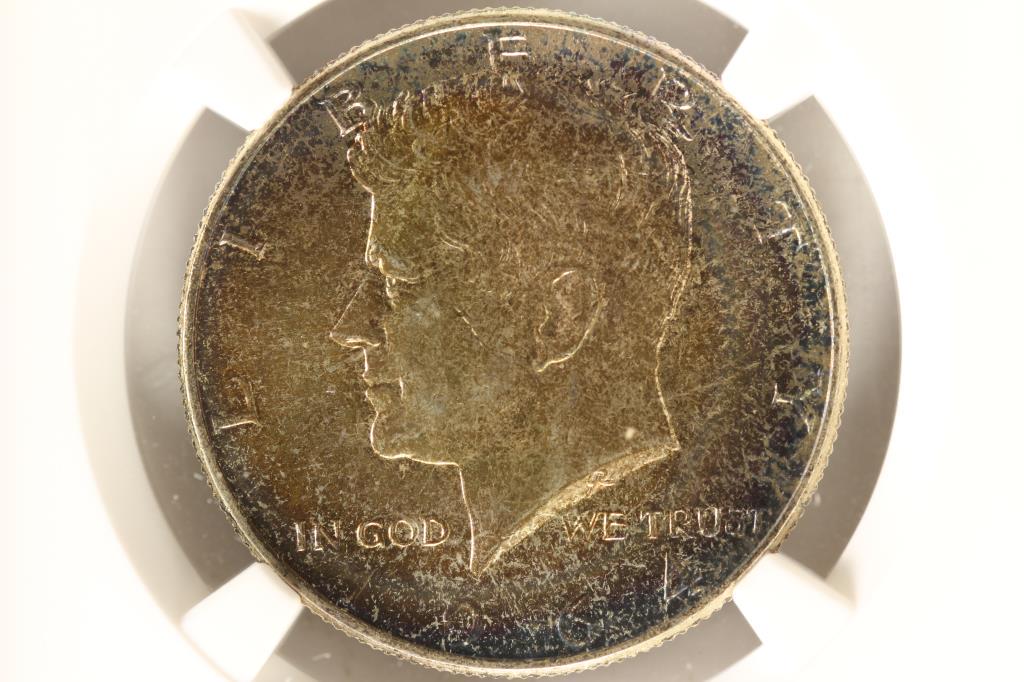 1964 90% SILVER KENNEDY HALF DOLLAR NGC MS65 TONED (1 of 3)