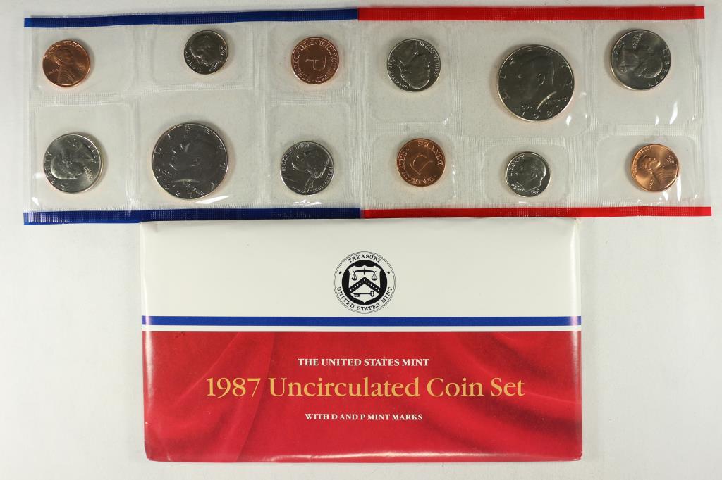 1987 US MINT SET (UNC) P/D (WITH ENVELOPE) (1 of 2)