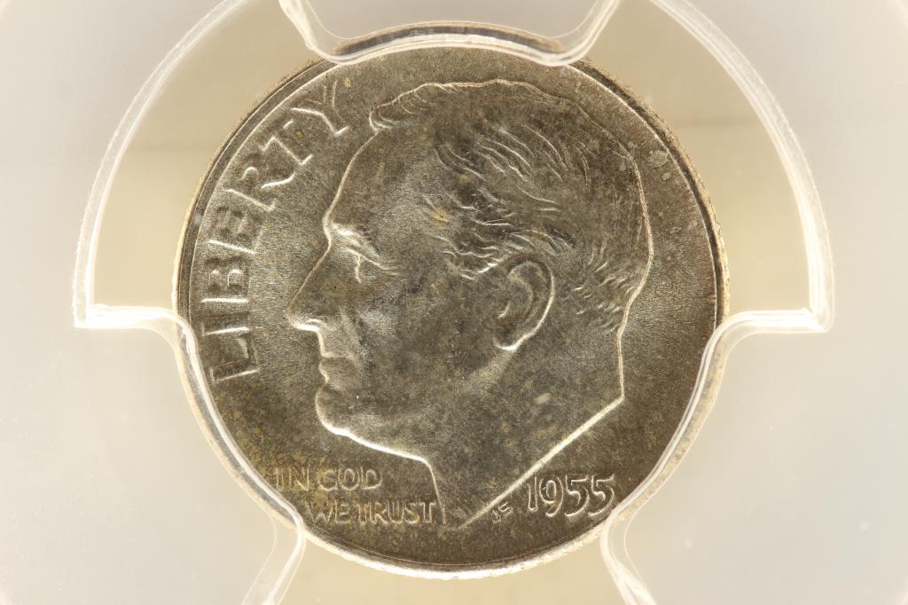 1955 SILVER ROOSEVELT DIME PCGS MS66 (1 of 3)