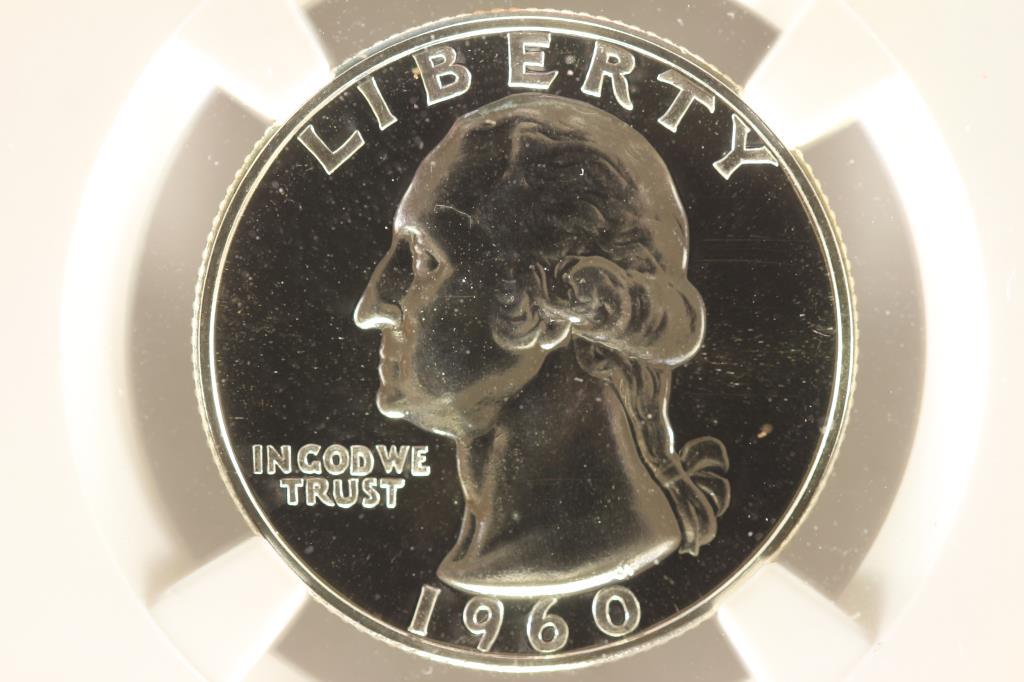 1960 WASHINGTON SILVER QUARTER NGC PF68 (1 of 3)