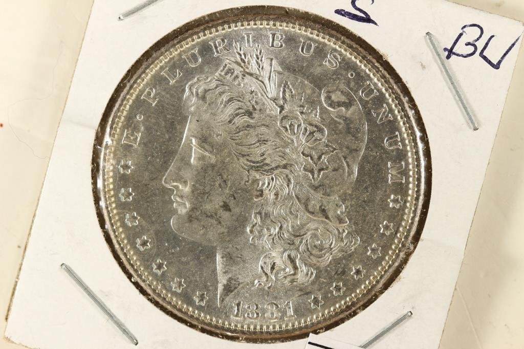 1881-S MORGAN SILVER DOLLAR BRILLIANT UNC (1 of 2)