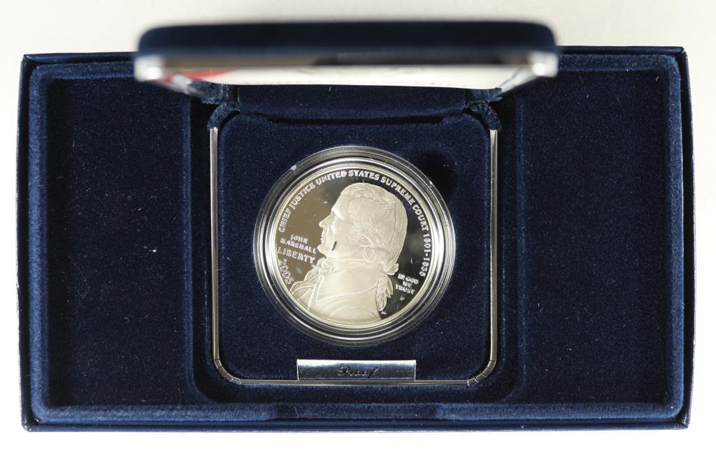 2005 CHIEF JUSTICE JOHN MARSHALL PROOF: SILVER DOLLAR, ORIGINAL US MINT PACKAGING