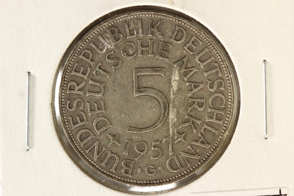 1957-G GERMAN SILVER 5 MARKS (1 of 2)