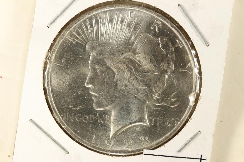 1923 PEACE SILVER DOLLAR BRILLIANT UNC (1 of 2)