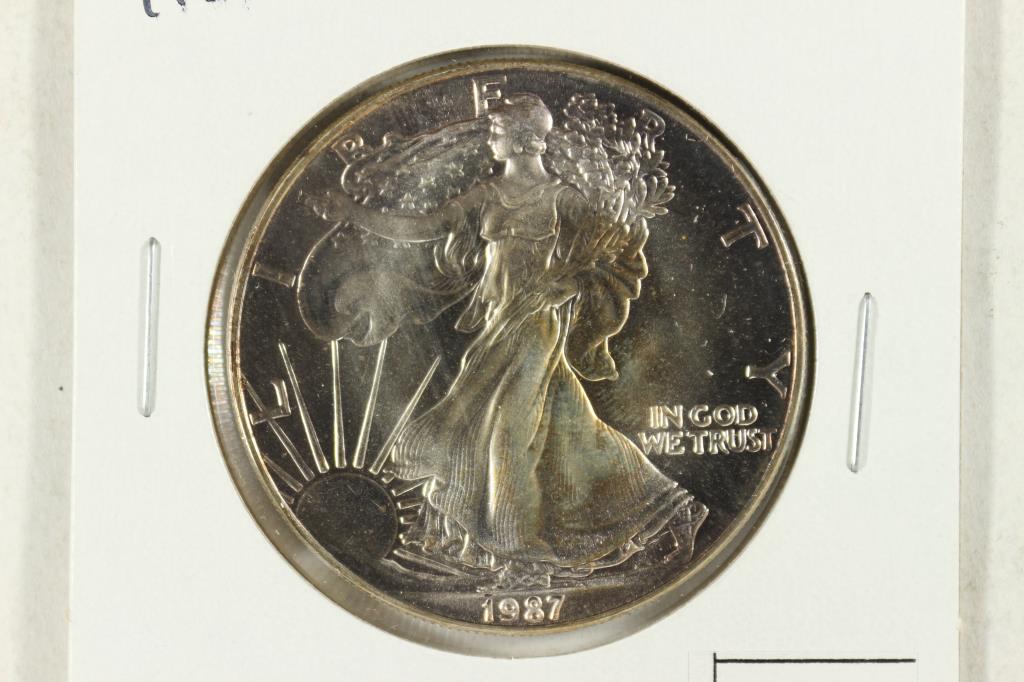 1987 AMERICAN SILVER EAGLE BRILLIANT UNC (1 of 2)
