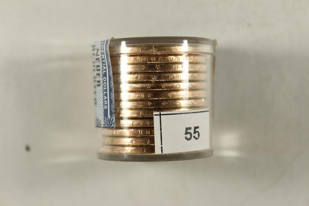 ROLL OF 12-2009-P WILLIAM HARRISON PRESIDENTIAL: DOLLARS, BRILLIANT UNC