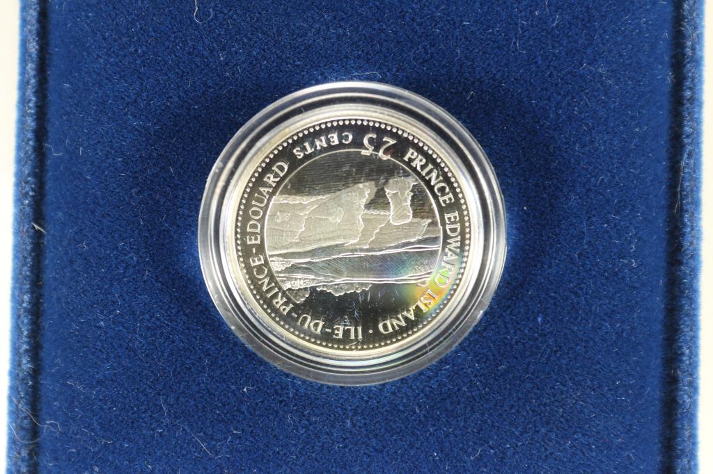 1992 CANADA COMMEMORATIVE SILVER 25 CENTS: PRINCE EDWARD ISLANDS, ORIGINAL ROYAL CANADIAN MINT PACKAGING